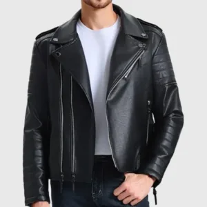 Men’s Black Biker Leather Jacket